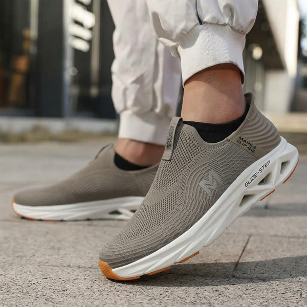 GlideStep Hands-Free Slip-In Walking Shoes for Men | Lightweight Breathable Cushioned Comfort