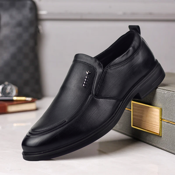 MOVES Textured Ducan Formal Dress Shoes for Men | Lightweight Comfortable Business Shoes