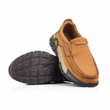 MOVES UrbanRugged Leather Slip-On Shoes for Men | Wrinkle-Free Design